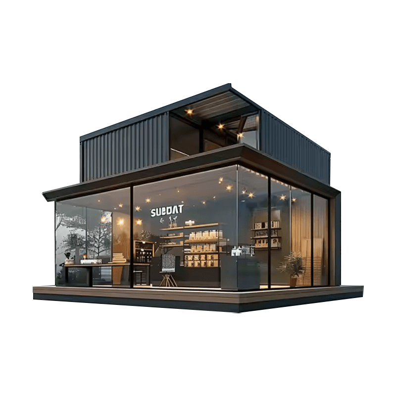 Prefabrikkert containerhus for butikker