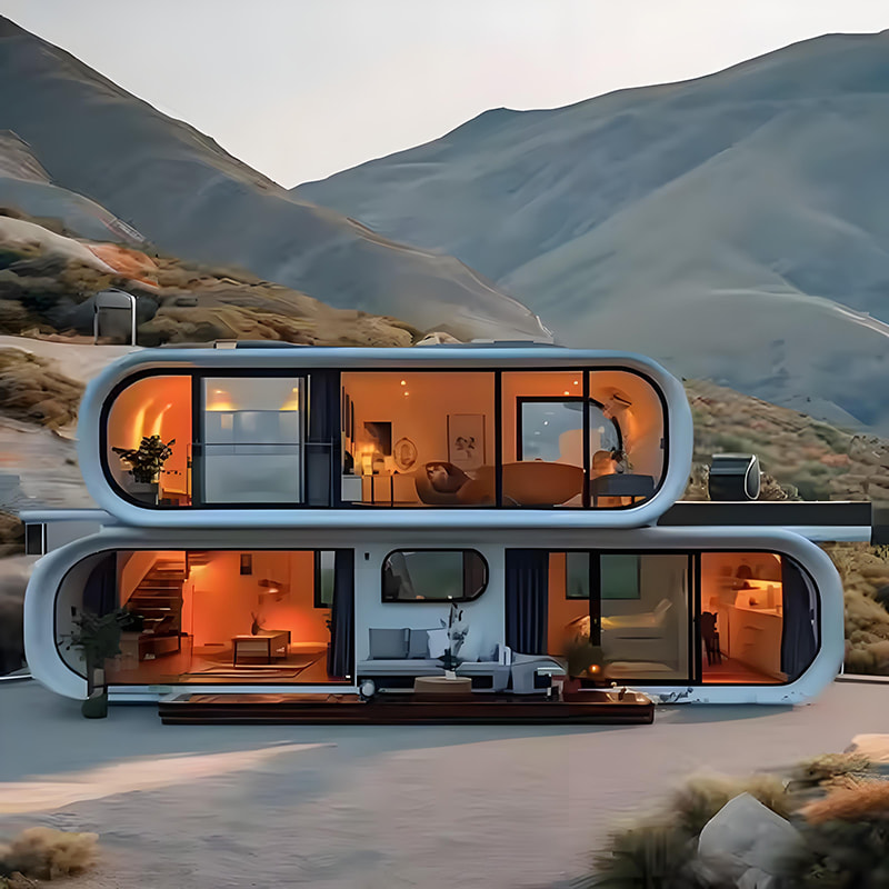 Space Capsule Mobile Houses Modulære Container Homes