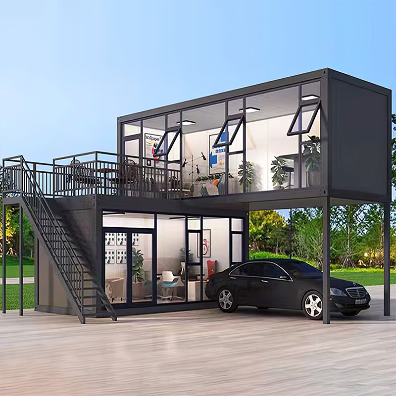 To-etasjers glassbeholderhus